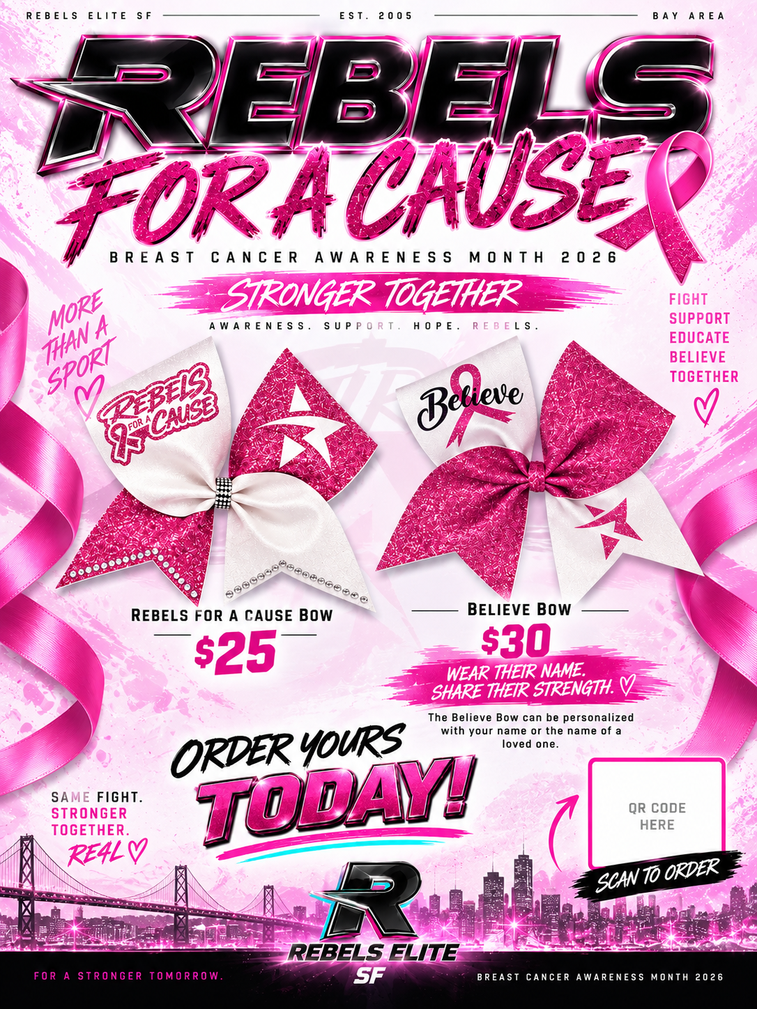 Breast Cancer Awareness Bow